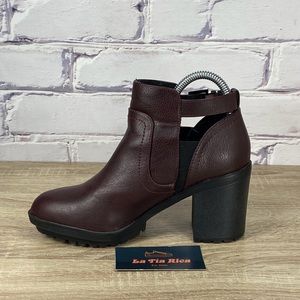 Rocket Dog Shoes | Rocket Dog Reese Lewis Burgundy Chunky Ankle Boots | Color: Brown/Purple | Size: 7 | Latiarica's Closet